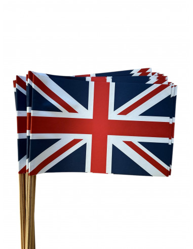 Lot de drapeaux Royaume Uni en papier : fabrication française