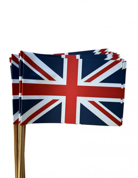 Lot de drapeaux Royaume Uni en papier : fabrication française