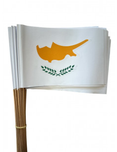 Lot de drapeaux Chypre en papier : Espace événement