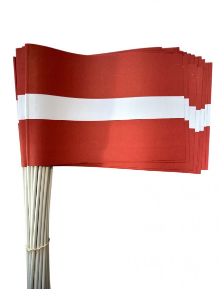 Lot de drapeaux Lettonie en papier : Espace événement