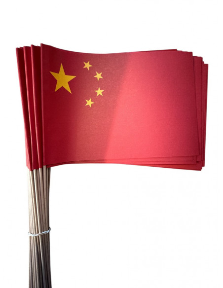 Lot de drapeaux Chine en papier : fabrication française