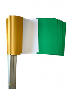 Lot de drapeaux Côte d'Ivoire en papier : fabrication française