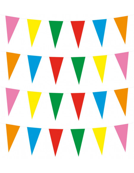 guirlande fanions multicolore en papier