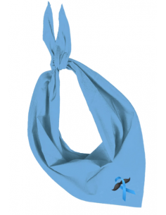 Bandana bleu ciel Novembre bleu : Novembre bleu