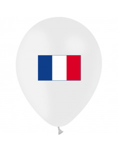 Sachet de Ballons latex drapeau France Biodégradable