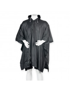 Poncho imperméable noir : vêtements imperméables