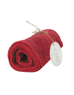 Chemin de table voile de coton rouge : 100 % coton