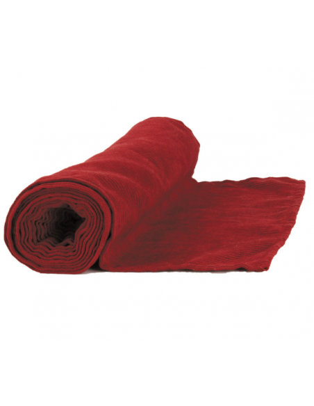 Chemin de table velours côtelé rouge