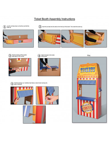 Accessoire de billetterie de cirque en 3D : décoration cirque