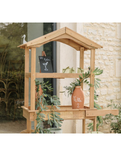 Charrette en bois : décoration guinguette 2