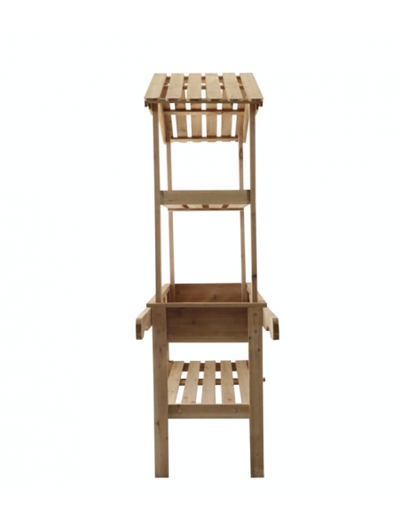 Charrette en bois : décoration guinguette