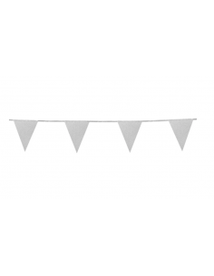 Guirlande en carton scintillante argent : décoration guirlande fanions 2