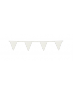 Guirlande en carton scintillante blanc : guirlande fanions 2