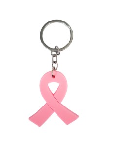 Lot de 5 porte clés ruban Octobre Rose caoutchouc : accessoires octobre rose