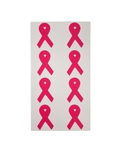 Lot de 16 tatouages éphémères ruban Octobre Rose : accessoires octobre rose