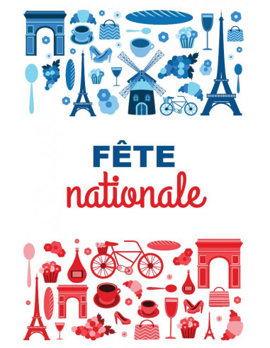 Guirlande fanion 14 juillet en papier