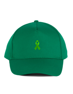 Casquette verte brodée lutte contre harcèlement scolaire : textile juin vert