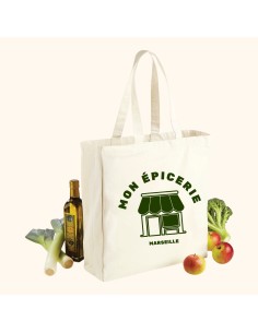 Sac shopping personnalisable en toile de coton : Idéal commerçant