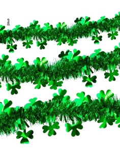 Guirlande saint Patrick brillante avec petits trèfles pour la Saint Patrick 2
