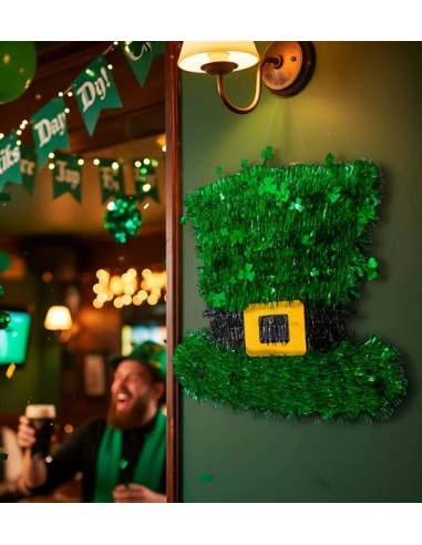Décoration chapeau saint Patrick brillant