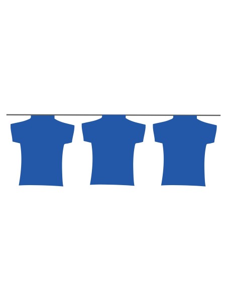 Guirlande maillot bleu en plastique résistant : Fabrication Française