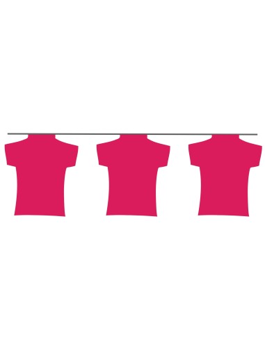 Guirlande maillot fuschia en plastique résistant : Fabrication Française