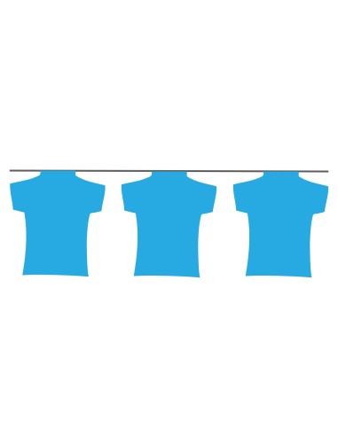 Guirlande maillot bleu ciel en plastique résistant : Fabrication Française