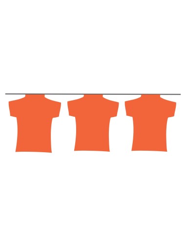 Guirlande maillot orange en plastique résistant : Fabrication Française