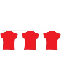 Guirlande maillot rouge en plastique résistant : Fabrication Française