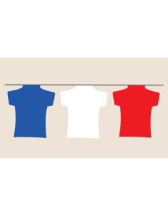 Guirlande maillot tricolore en plastique résistant : Fabrication Française
