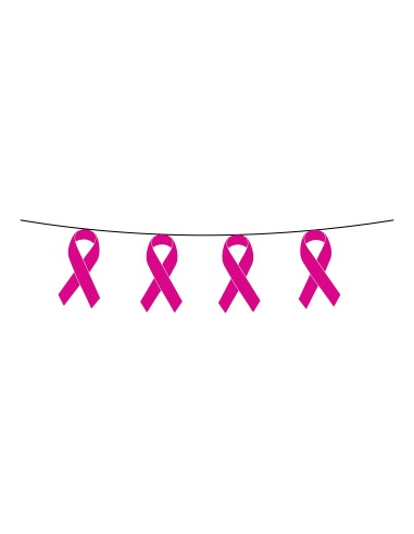 guirlande ruban fuchsia en plastique résistant