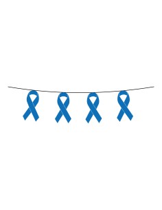 Guirlande ruban bleu en plastique résistant