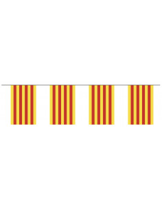 Guirlande drapeau Catalogne en plastique résistant pour extérieur