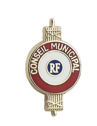 Insigne boutonnière Conseiller Municipal métal : Paiement Mandat administratif