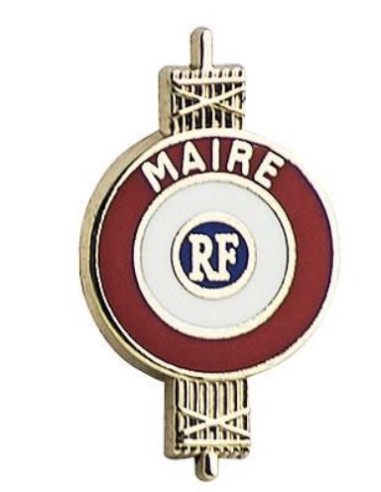 Insigne boutonnière maire en métal : Paiement par Mandat administratif
