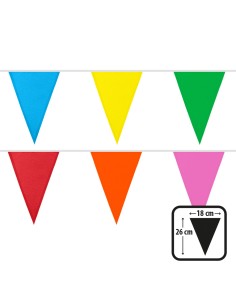 Guirlande fanions triangulaire multicolore en tissu pour évènements