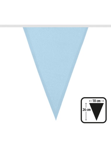 Guirlande fanions triangle bleu ciel en tissu 1er prix