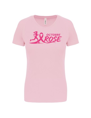 T-shirt course à pied octobre rose pour femme : Personnalisation