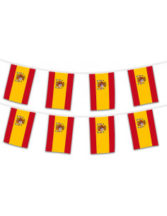 Guirlande drapeau Espagne en papier de 5 mètres de longueur