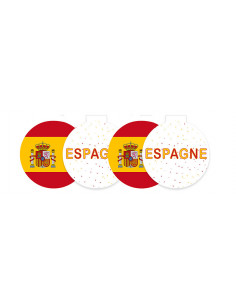 4 Décorations Espagne en carton de 29 cm de diamètre