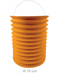 Lampion orange cylindrique 16 cm de diamètre : Défilé aux lampions