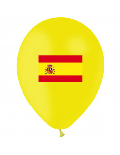 Sachet de Ballons latex drapeau Espagne Biodégradable