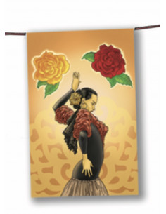 Guirlande flamenco en papier 2
