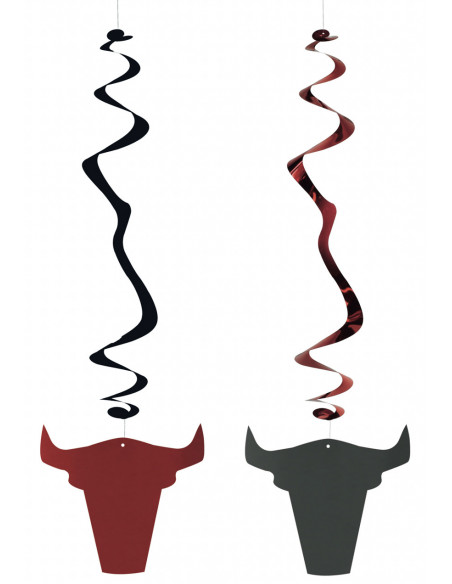 Lot de 6 suspensions tête de taureau ignifugés : Made in France