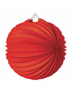 Lampion rond rouge