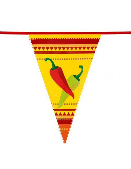Guirlande fête Mexicaine 6 mètres en plastique