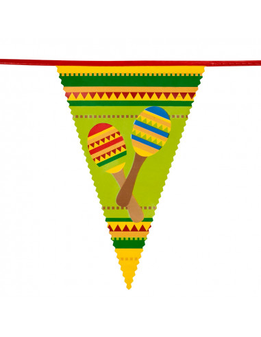 Guirlande fête Mexicaine 6 mètres en plastique Guirlande fête Mexicaine 6 mètres en plastique
