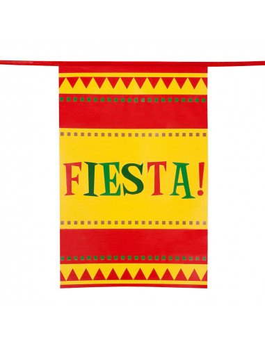 Guirlande fanions fiesta Mexicaine en plastique de 10 mètres