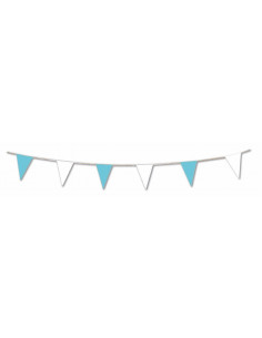 guirlande fanions triangulaire bleu ciel et blanc pour extérieur 2