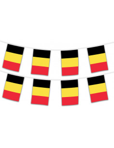 Guirlande drapeau Belgique en papier de 5 mètres de longueur.